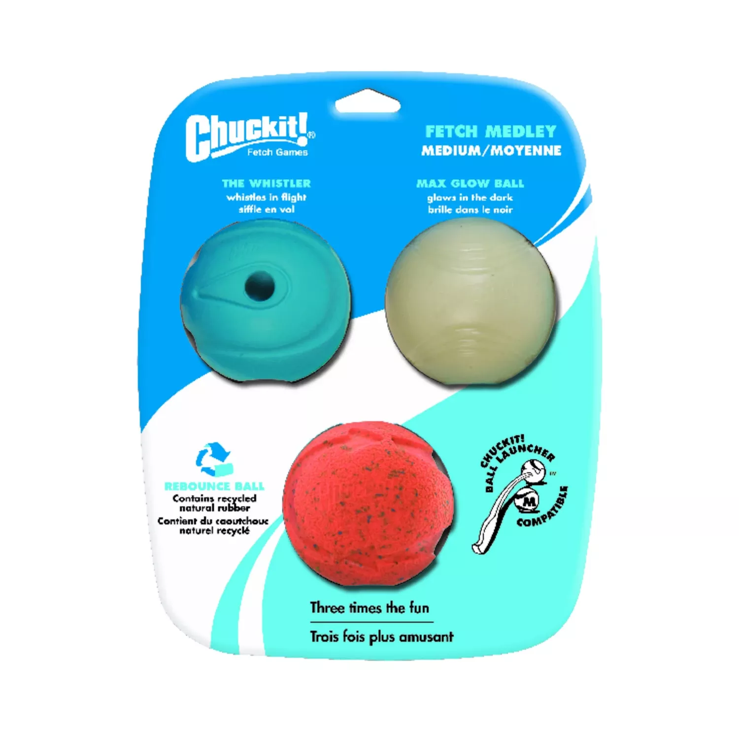 ! Assorted Glow, Whistler And Rebounce Rubber Bounce Ball Medium Ea