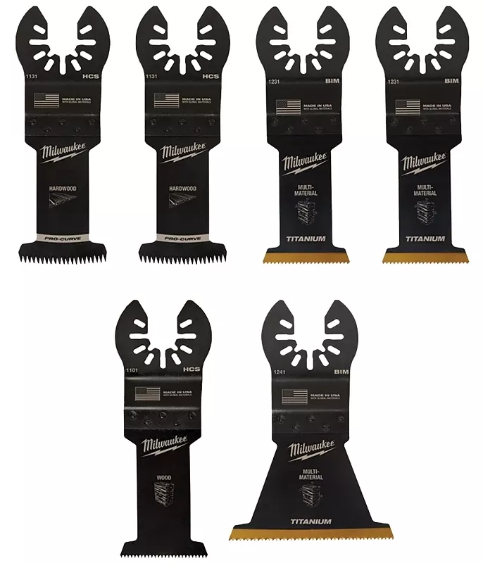 Open-lok 6-piece Multi-tool Oscillating Blade Kit For Wood, Pvc, And Drywall Ea