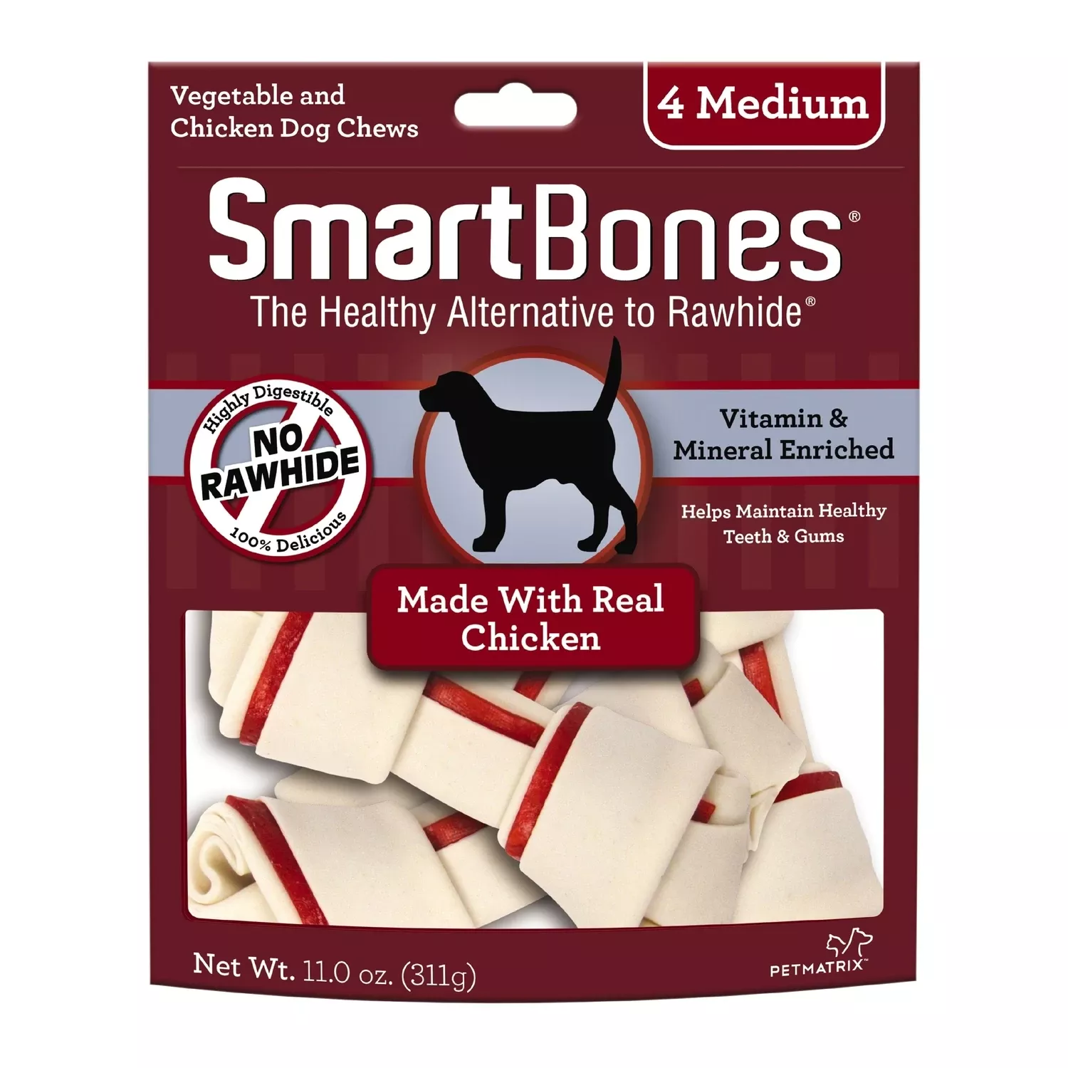 Smartbone Medium Chicken Chew Bone (4-pack) Ea